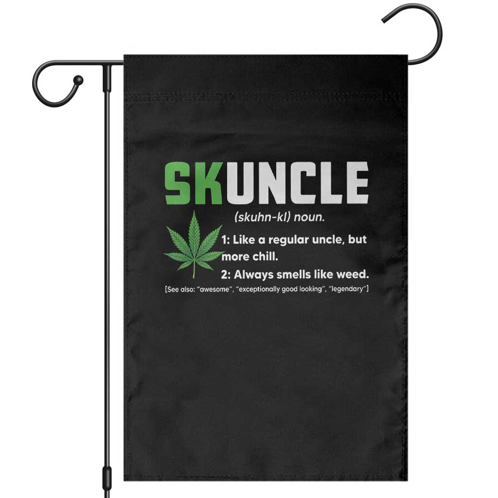Funny Uncle Weed Smoker Garden Flag Skuncle Definition Funny Weed Pot Cannabis Marijuana