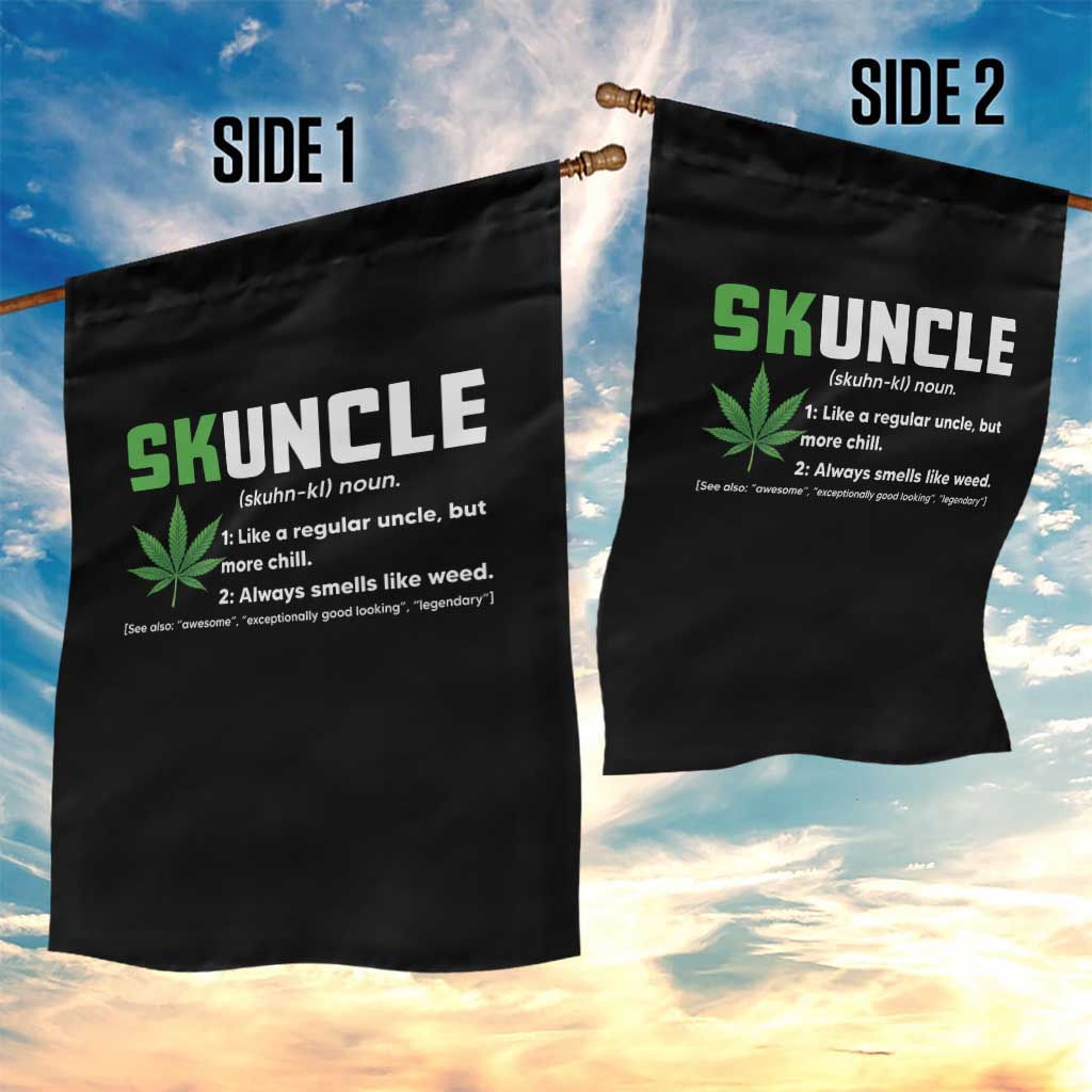 Funny Uncle Weed Smoker Garden Flag Skuncle Definition Funny Weed Pot Cannabis Marijuana