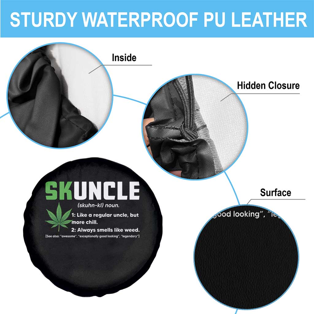 Funny Uncle Weed Smoker Spare Tire Cover Skuncle Definition Funny Weed Pot Cannabis Marijuana