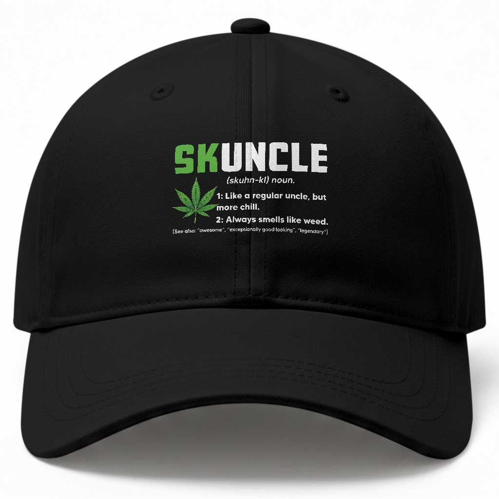Funny Uncle Weed Smoker Baseball Cap Skuncle Definition Funny Weed Pot Cannabis Marijuana