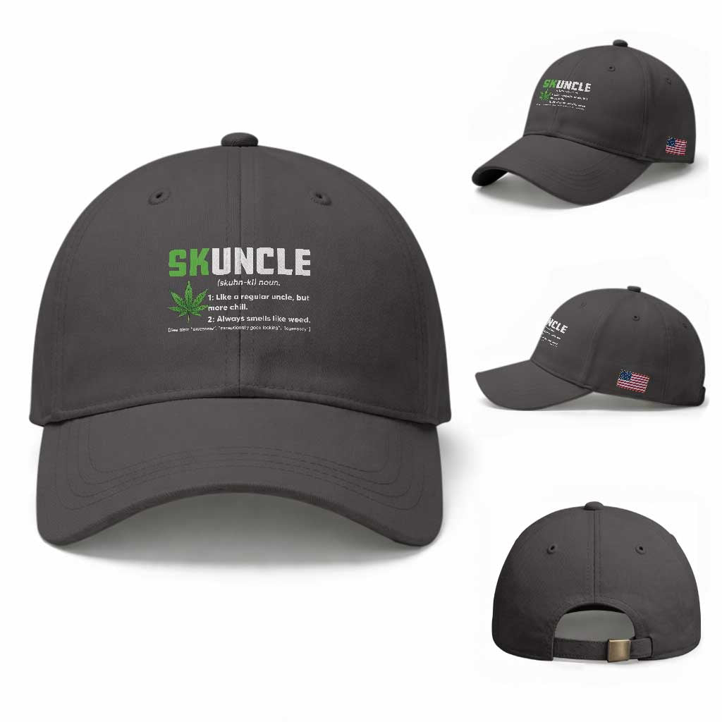 Funny Uncle Weed Smoker Baseball Cap Skuncle Definition Funny Weed Pot Cannabis Marijuana