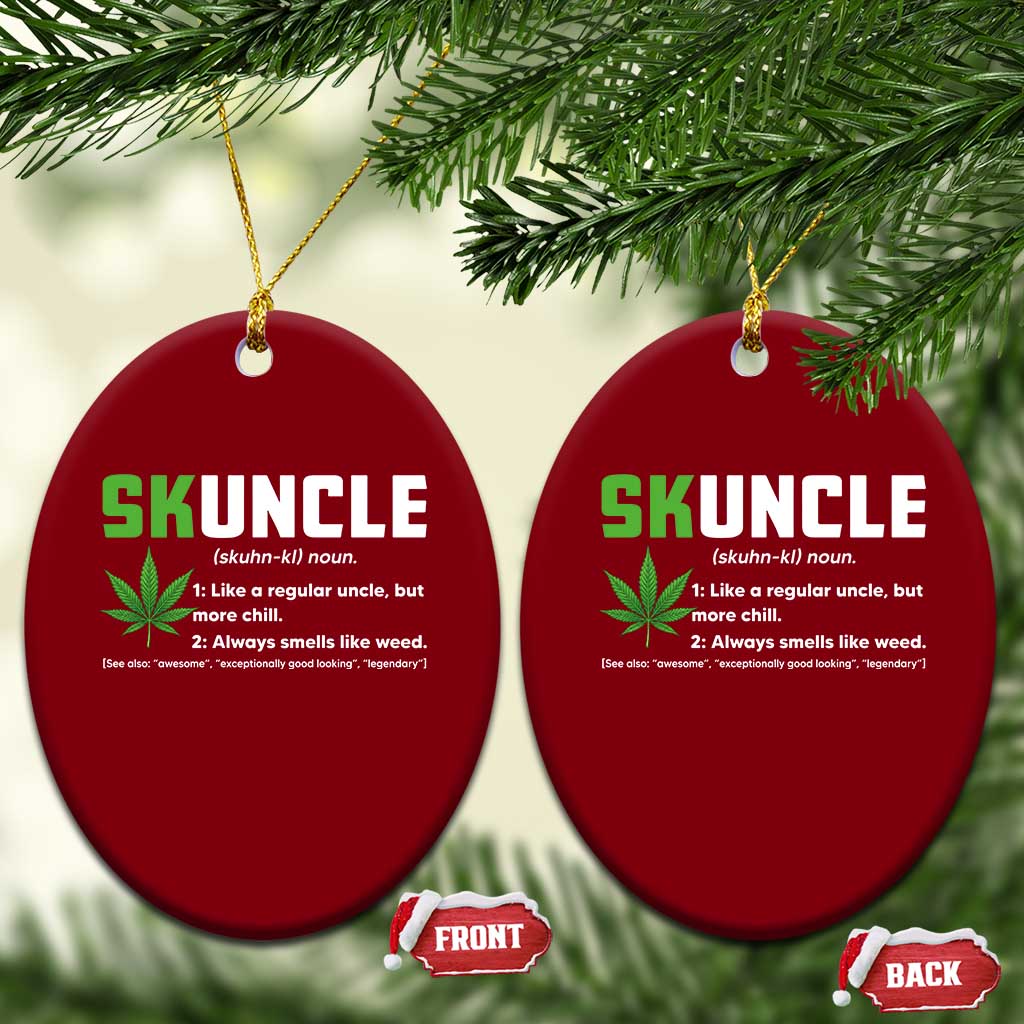 Funny Uncle Weed Smoker Ceramic Ornament Skuncle Definition Funny Weed Pot Cannabis Marijuana