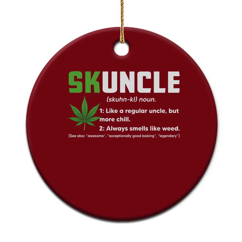 Funny Uncle Weed Smoker Ceramic Ornament Skuncle Definition Funny Weed Pot Cannabis Marijuana