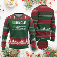 Funny Uncle Weed Smoker Ugly Christmas Sweater Skuncle Definition Funny Weed Pot Cannabis Marijuana