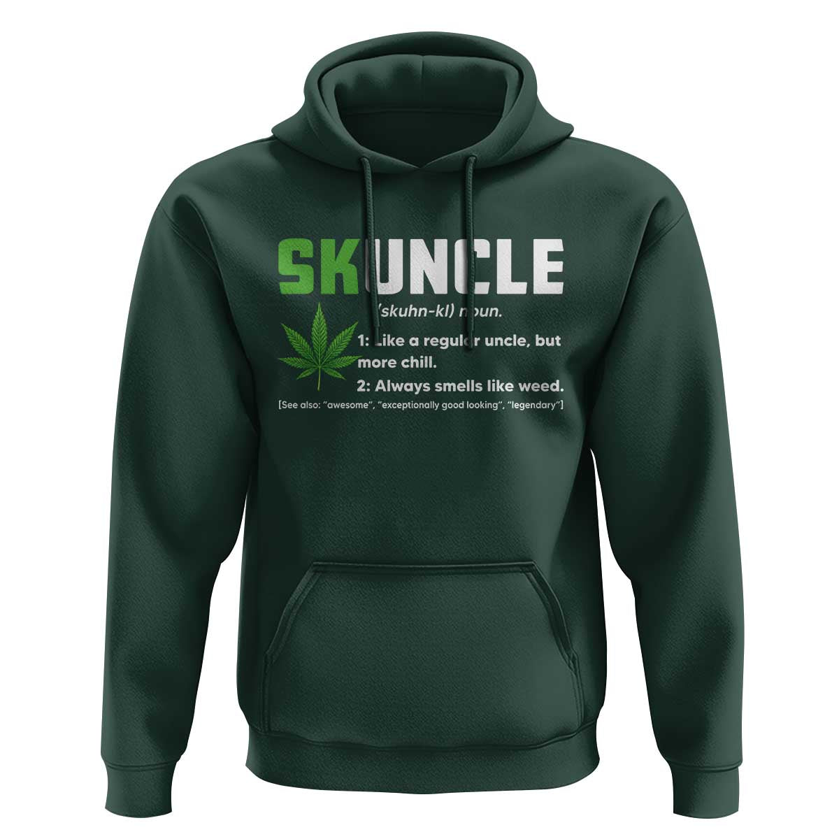Funny Uncle Weed Smoker Hoodie Skuncle Definition Funny Weed Pot Cannabis Marijuana