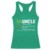 Funny Uncle Weed Smoker Racerback Tank Top Skuncle Definition Funny Weed Pot Cannabis Marijuana
