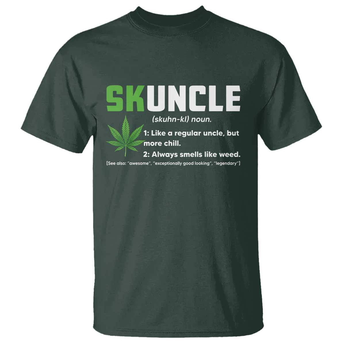 Funny Uncle Weed Smoker T Shirt Skuncle Definition Funny Weed Pot Cannabis Marijuana