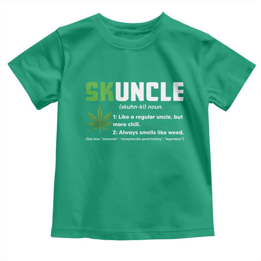 Funny Uncle Weed Smoker Toddler T Shirt Skuncle Definition Funny Weed Pot Cannabis Marijuana