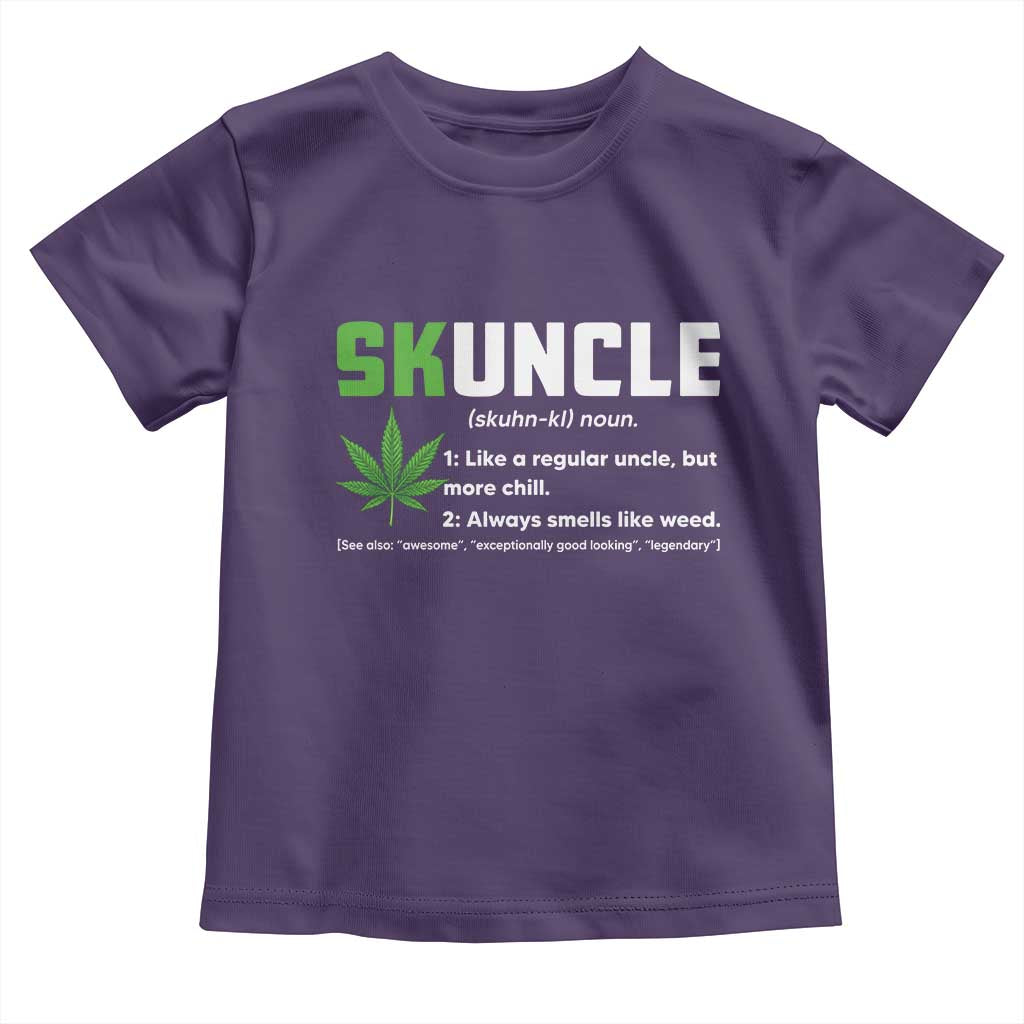Funny Uncle Weed Smoker Toddler T Shirt Skuncle Definition Funny Weed Pot Cannabis Marijuana
