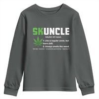 Funny Uncle Weed Smoker Youth Sweatshirt Skuncle Definition Funny Weed Pot Cannabis Marijuana