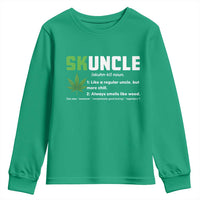 Funny Uncle Weed Smoker Youth Sweatshirt Skuncle Definition Funny Weed Pot Cannabis Marijuana