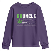 Funny Uncle Weed Smoker Youth Sweatshirt Skuncle Definition Funny Weed Pot Cannabis Marijuana