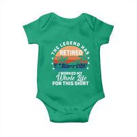 Funny Retirement Baby Onesie Retro Vintage I Worked My Whole Life for This Shirt - Wonder Print Shop