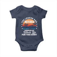 Funny Retirement Baby Onesie Retro Vintage I Worked My Whole Life for This Shirt - Wonder Print Shop