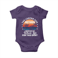 Funny Retirement Baby Onesie Retro Vintage I Worked My Whole Life for This Shirt - Wonder Print Shop