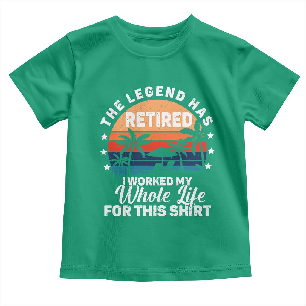 Funny Retirement Toddler T Shirt Retro Vintage I Worked My Whole Life for This Shirt - Wonder Print Shop