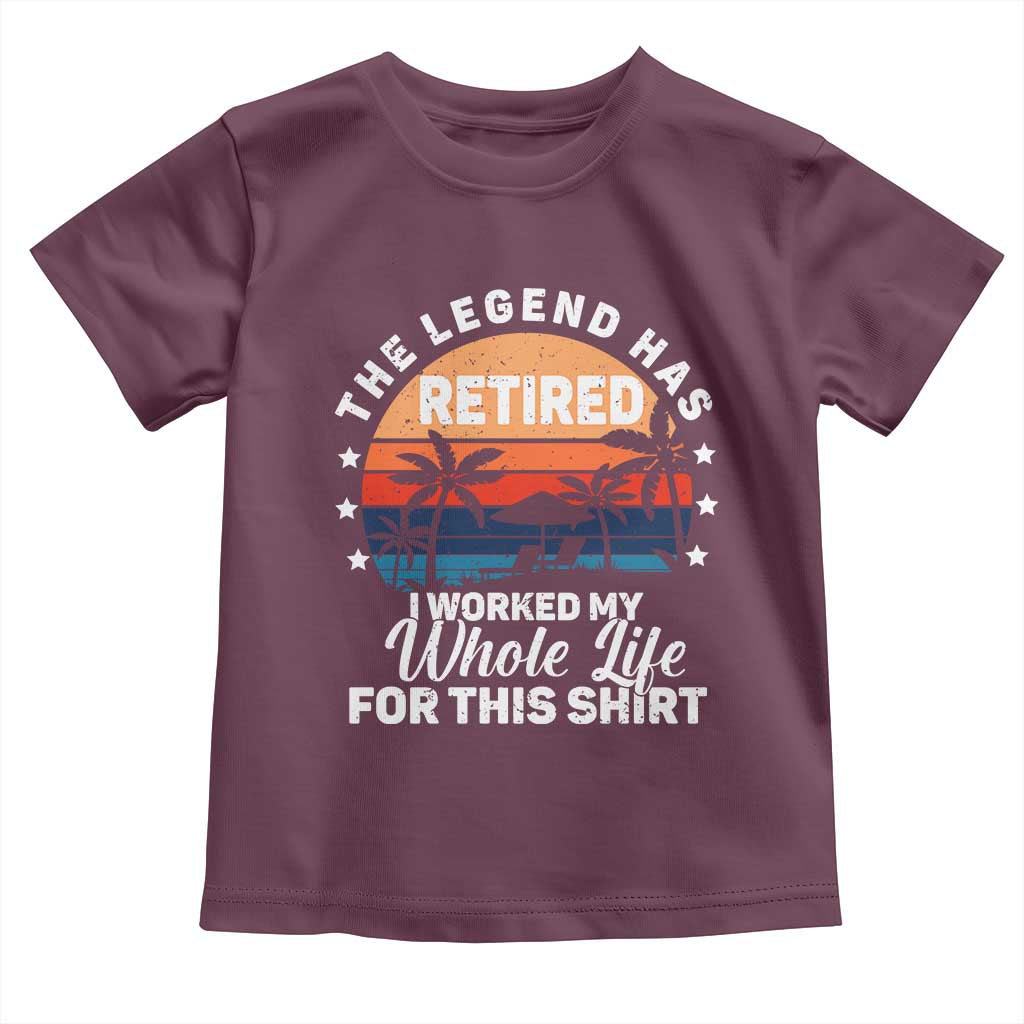 Funny Retirement Toddler T Shirt Retro Vintage I Worked My Whole Life for This Shirt - Wonder Print Shop