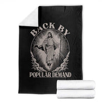 Funny Jesus Back Throw Blanket Retro Funny Sayings Easter Back By Popular Demand - Wonder Print Shop