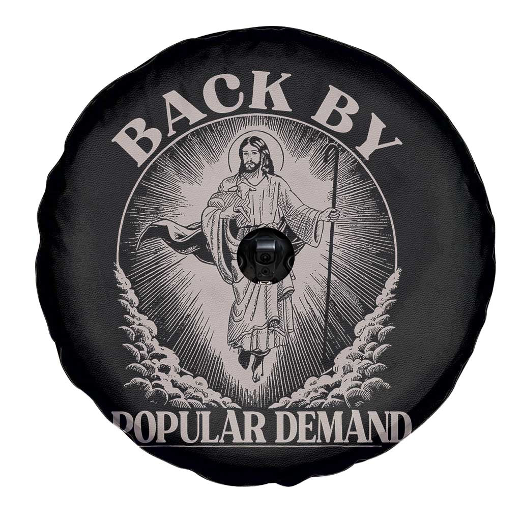 Funny Jesus Back Spare Tire Cover Retro Funny Sayings Easter Back By Popular Demand - Wonder Print Shop