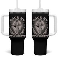 Funny Jesus Back Tumbler With Handle Retro Funny Sayings Easter Back By Popular Demand - Wonder Print Shop