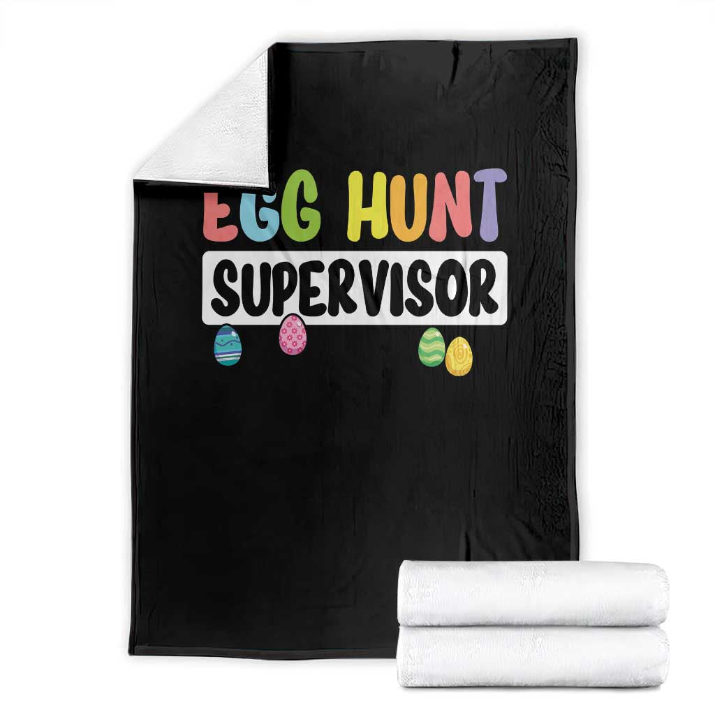 Easter Egg Hunt Supervisor Throw Blanket Funny Mom Dad - undefined