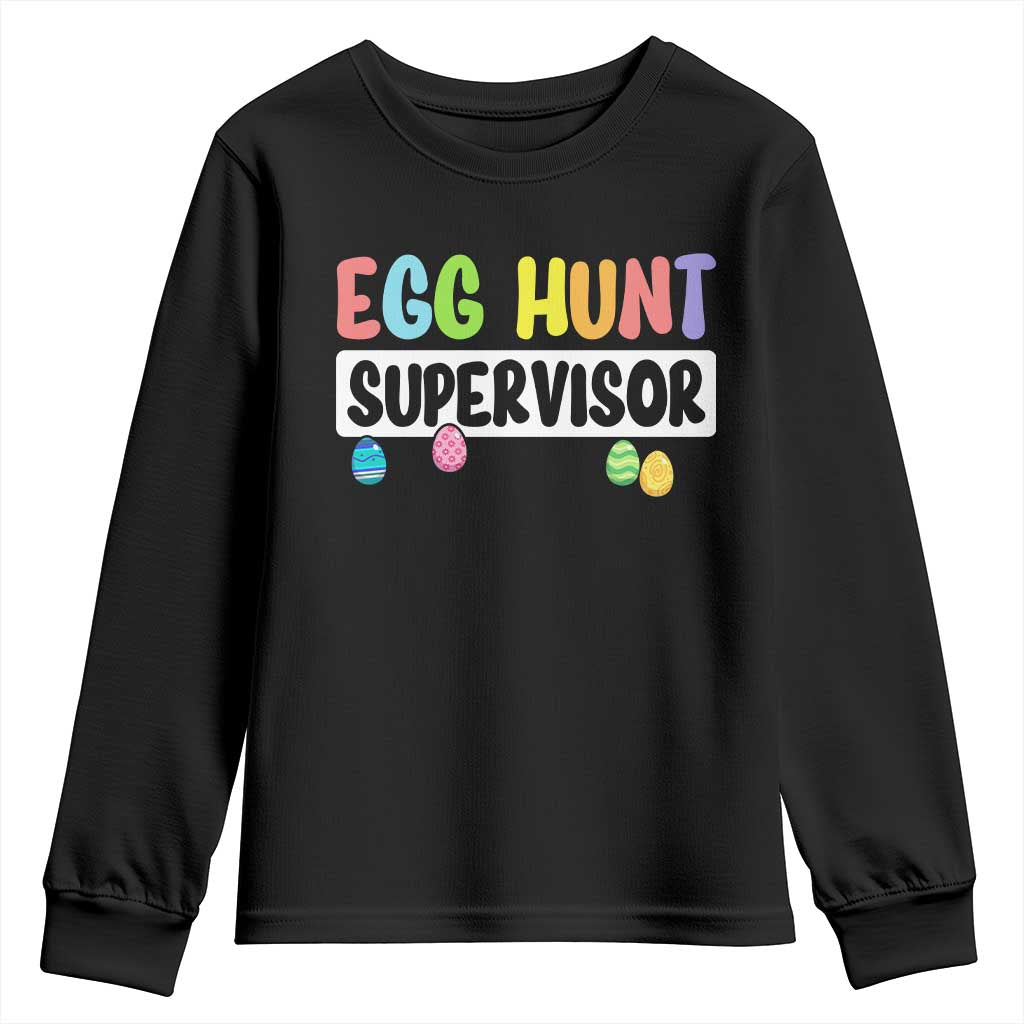 Easter Egg Hunt Supervisor Youth Sweatshirt Funny Mom Dad - Wonder Print Shop