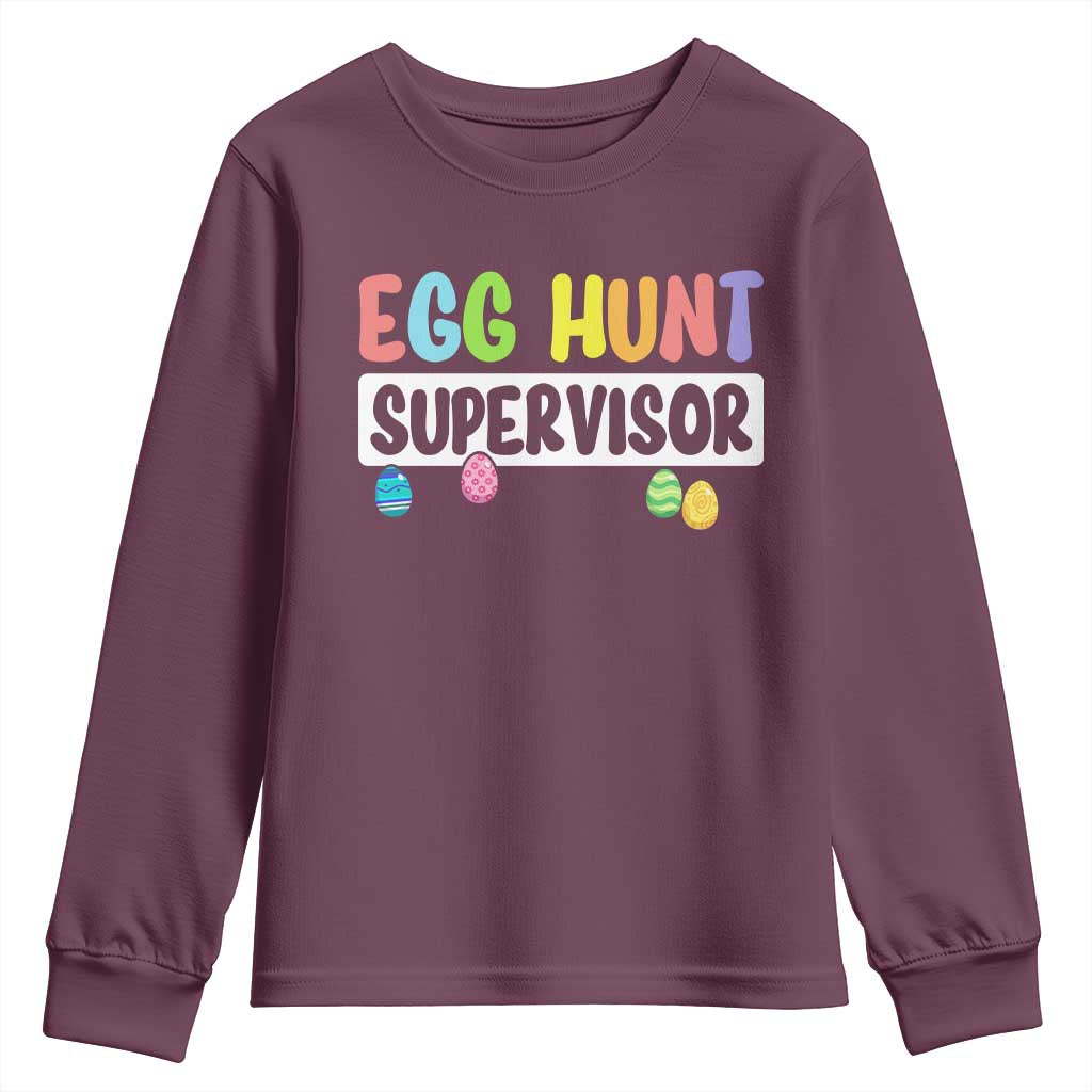 Easter Egg Hunt Supervisor Youth Sweatshirt Funny Mom Dad - Wonder Print Shop