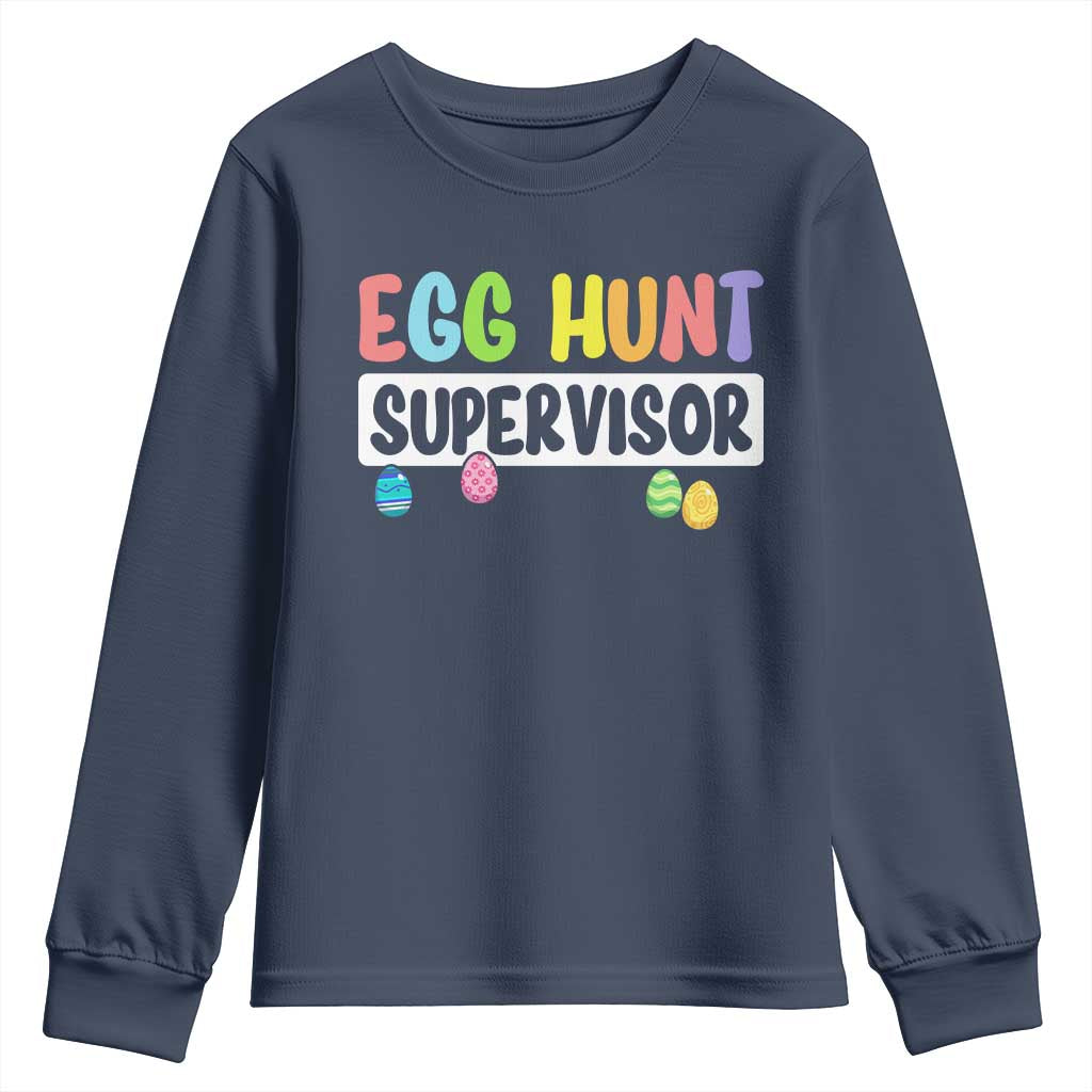 Easter Egg Hunt Supervisor Youth Sweatshirt Funny Mom Dad - Wonder Print Shop