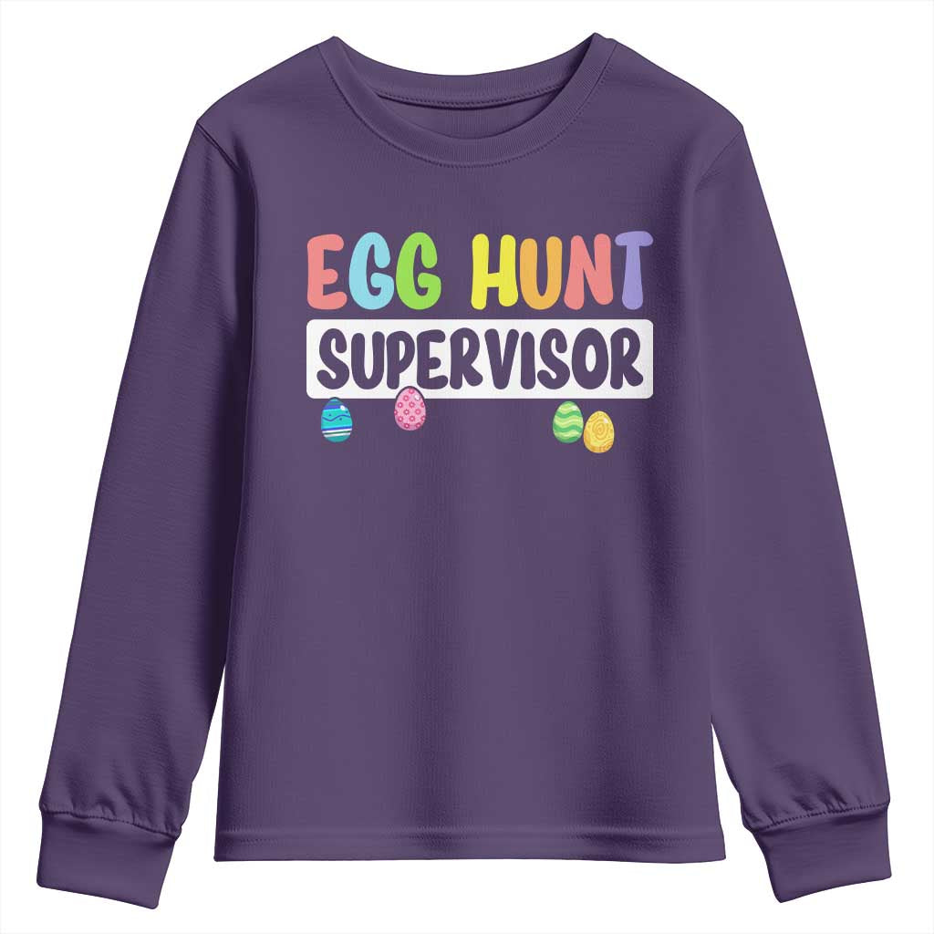 Easter Egg Hunt Supervisor Youth Sweatshirt Funny Mom Dad - Wonder Print Shop