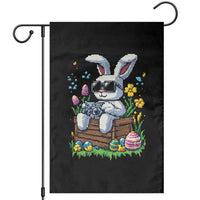 Gamer Rabbit Garden Flag Cute Bunny Gaming Eggs Video Games Easter Pixel Garden - Wonder Print Shop