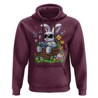 Gamer Rabbit Hoodie Cute Bunny Gaming Eggs Video Games Easter Pixel Garden - Wonder Print Shop