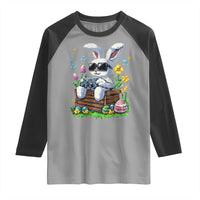 Gamer Rabbit Raglan Shirt Cute Bunny Gaming Eggs Video Games Easter Pixel Garden - Wonder Print Shop