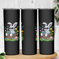 Gamer Rabbit Skinny Tumbler Cute Bunny Gaming Eggs Video Games Easter Pixel Garden - Wonder Print Shop