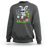 Gamer Rabbit Sweatshirt Cute Bunny Gaming Eggs Video Games Easter Pixel Garden - Wonder Print Shop
