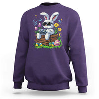 Gamer Rabbit Sweatshirt Cute Bunny Gaming Eggs Video Games Easter Pixel Garden - Wonder Print Shop