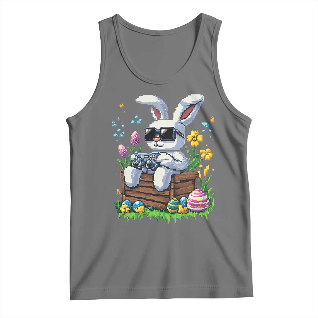 Gamer Rabbit Tank Top Cute Bunny Gaming Eggs Video Games Easter Pixel Garden - Wonder Print Shop