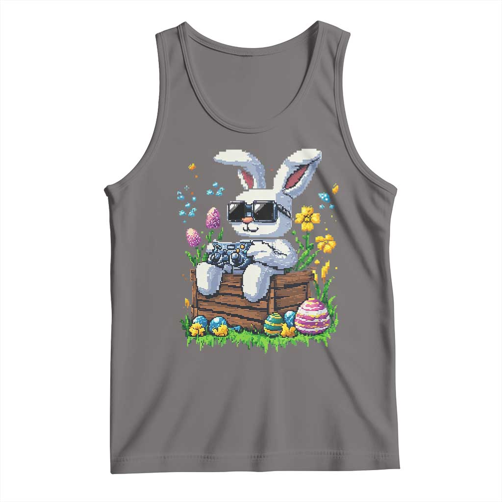 Gamer Rabbit Tank Top Cute Bunny Gaming Eggs Video Games Easter Pixel Garden - Wonder Print Shop