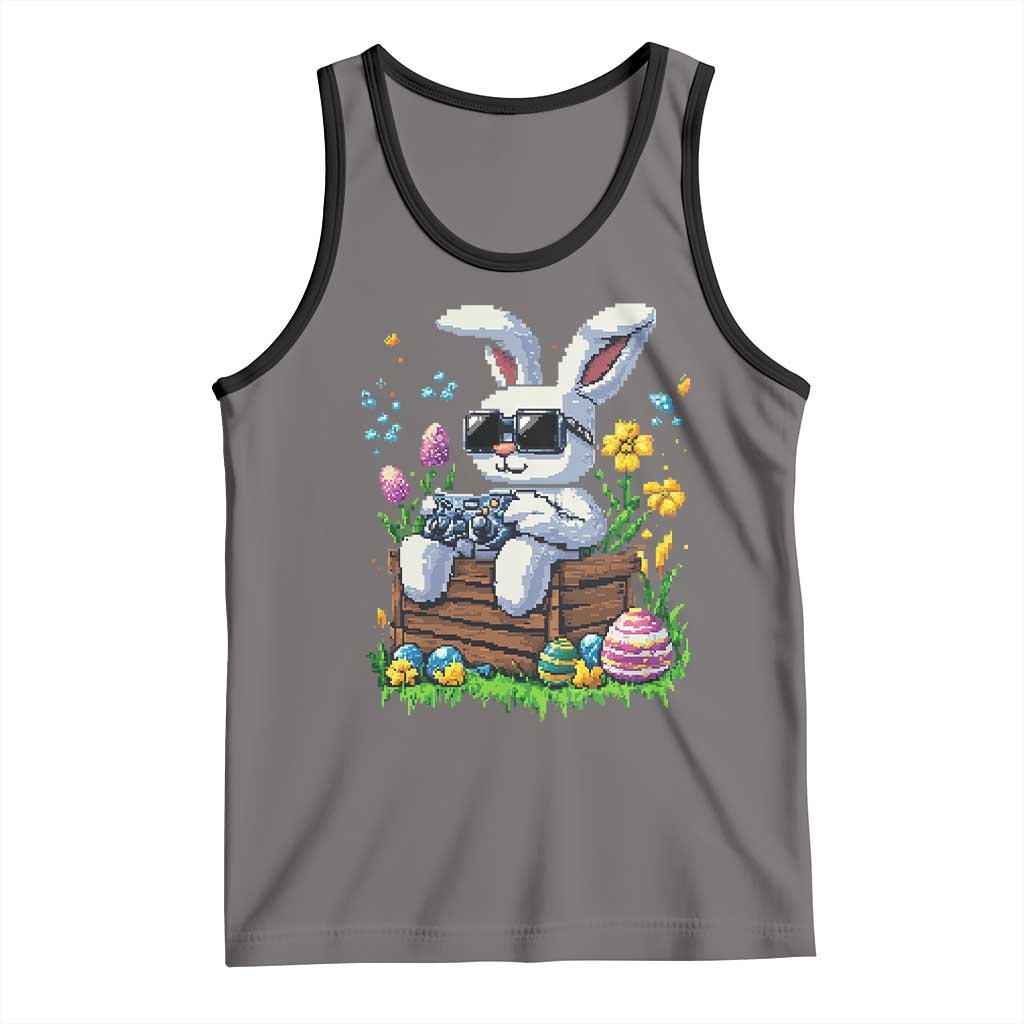 Gamer Rabbit Tank Top Cute Bunny Gaming Eggs Video Games Easter Pixel Garden - Wonder Print Shop