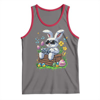 Gamer Rabbit Tank Top Cute Bunny Gaming Eggs Video Games Easter Pixel Garden - Wonder Print Shop