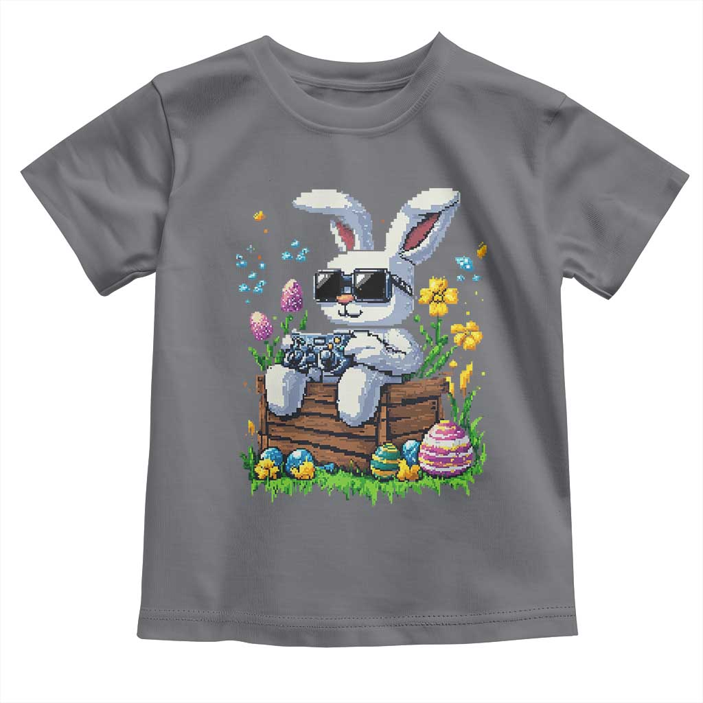 Gamer Rabbit Toddler T Shirt Cute Bunny Gaming Eggs Video Games Easter Pixel Garden - Wonder Print Shop
