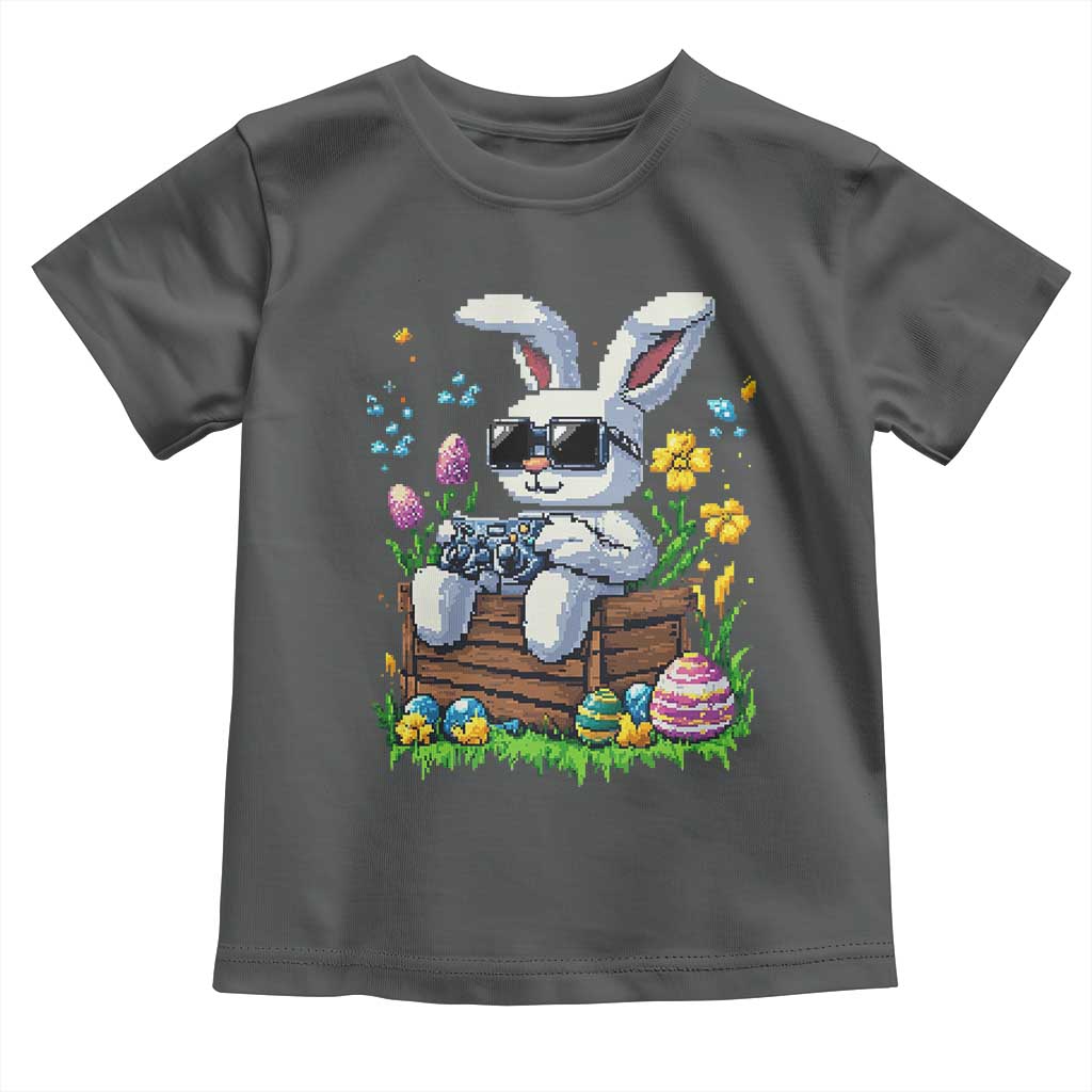 Gamer Rabbit Toddler T Shirt Cute Bunny Gaming Eggs Video Games Easter Pixel Garden - Wonder Print Shop