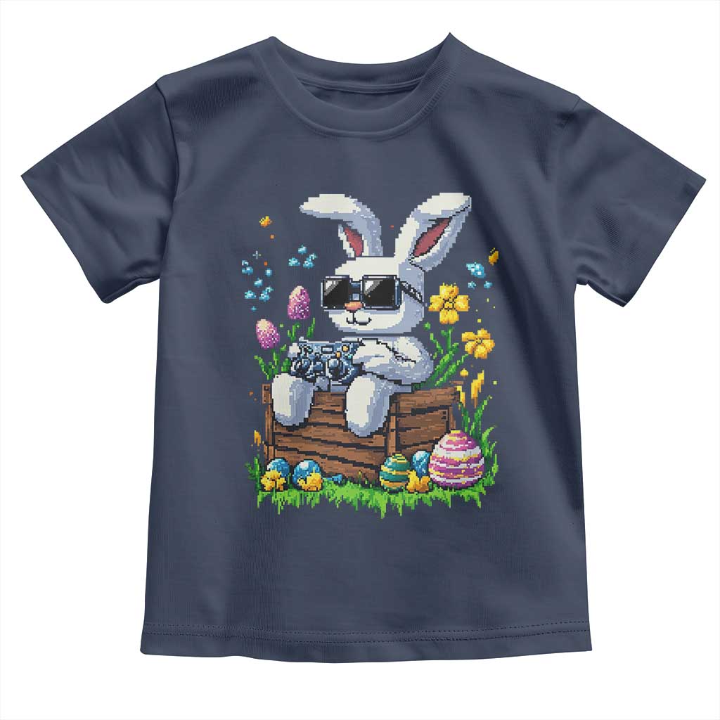 Gamer Rabbit Toddler T Shirt Cute Bunny Gaming Eggs Video Games Easter Pixel Garden - Wonder Print Shop