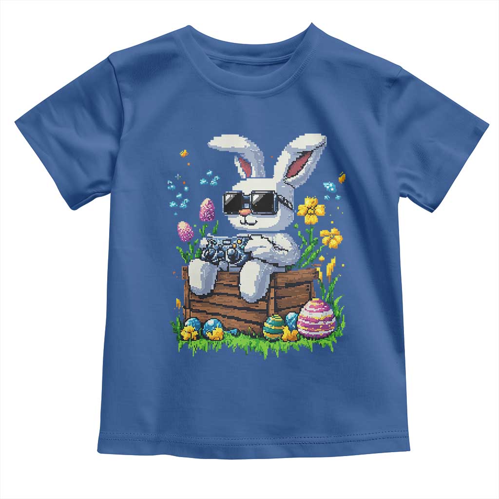Gamer Rabbit Toddler T Shirt Cute Bunny Gaming Eggs Video Games Easter Pixel Garden - Wonder Print Shop