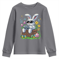 Gamer Rabbit Youth Sweatshirt Cute Bunny Gaming Eggs Video Games Easter Pixel Garden - Wonder Print Shop