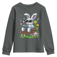Gamer Rabbit Youth Sweatshirt Cute Bunny Gaming Eggs Video Games Easter Pixel Garden - Wonder Print Shop