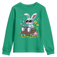 Gamer Rabbit Youth Sweatshirt Cute Bunny Gaming Eggs Video Games Easter Pixel Garden - Wonder Print Shop