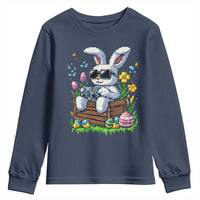Gamer Rabbit Youth Sweatshirt Cute Bunny Gaming Eggs Video Games Easter Pixel Garden - Wonder Print Shop