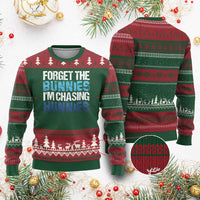 Funny Easter Ugly Christmas Sweater Forget The Bunnies Im Chasing Hunnies