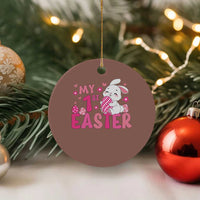 Baby First Easter Ceramic Ornament Cute Newborn Gift Bunny Rabbit - Wonder Print Shop