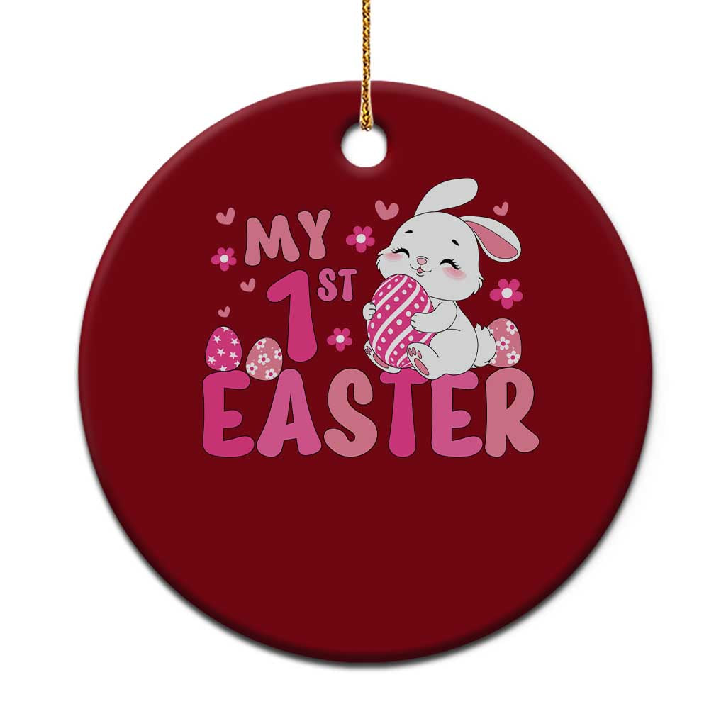 Baby First Easter Ceramic Ornament Cute Newborn Gift Bunny Rabbit - Wonder Print Shop